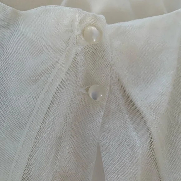 Trixxi Dress Juniors M White Cream Cut Out Back Lined Lace Adjustable Straps - Picture 9 of 16